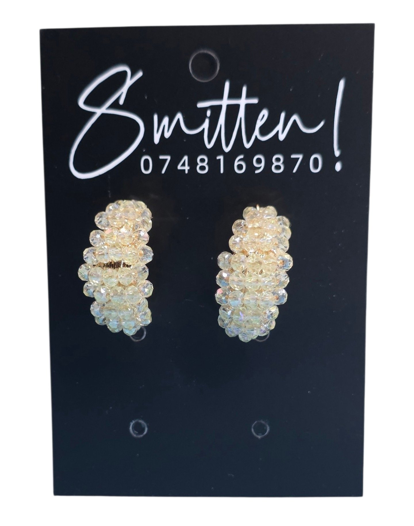 Hand-Wrapped Crystal Cluster earrings - Image 2