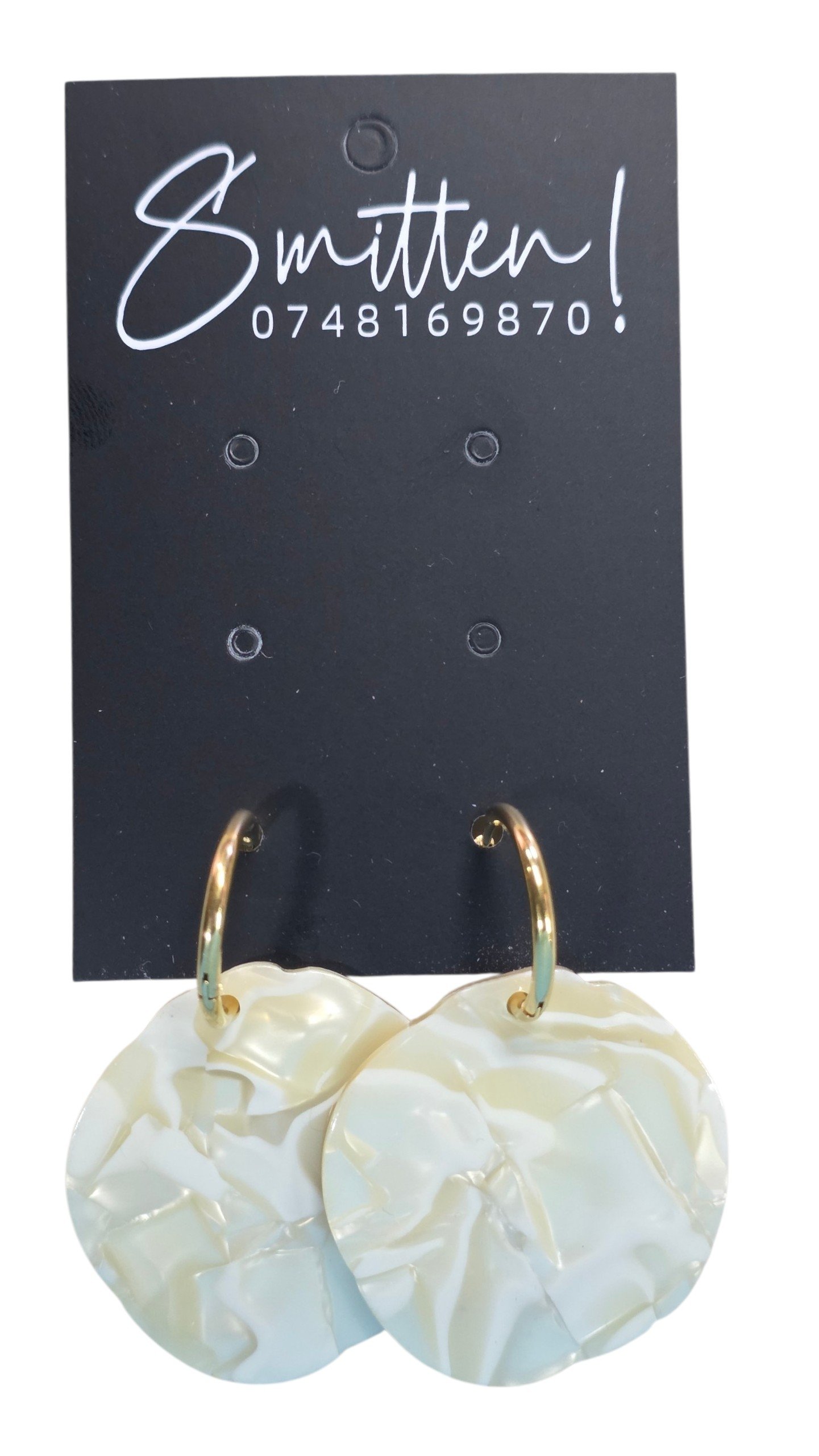 Molded Acrylic Disc Earings - Image 3