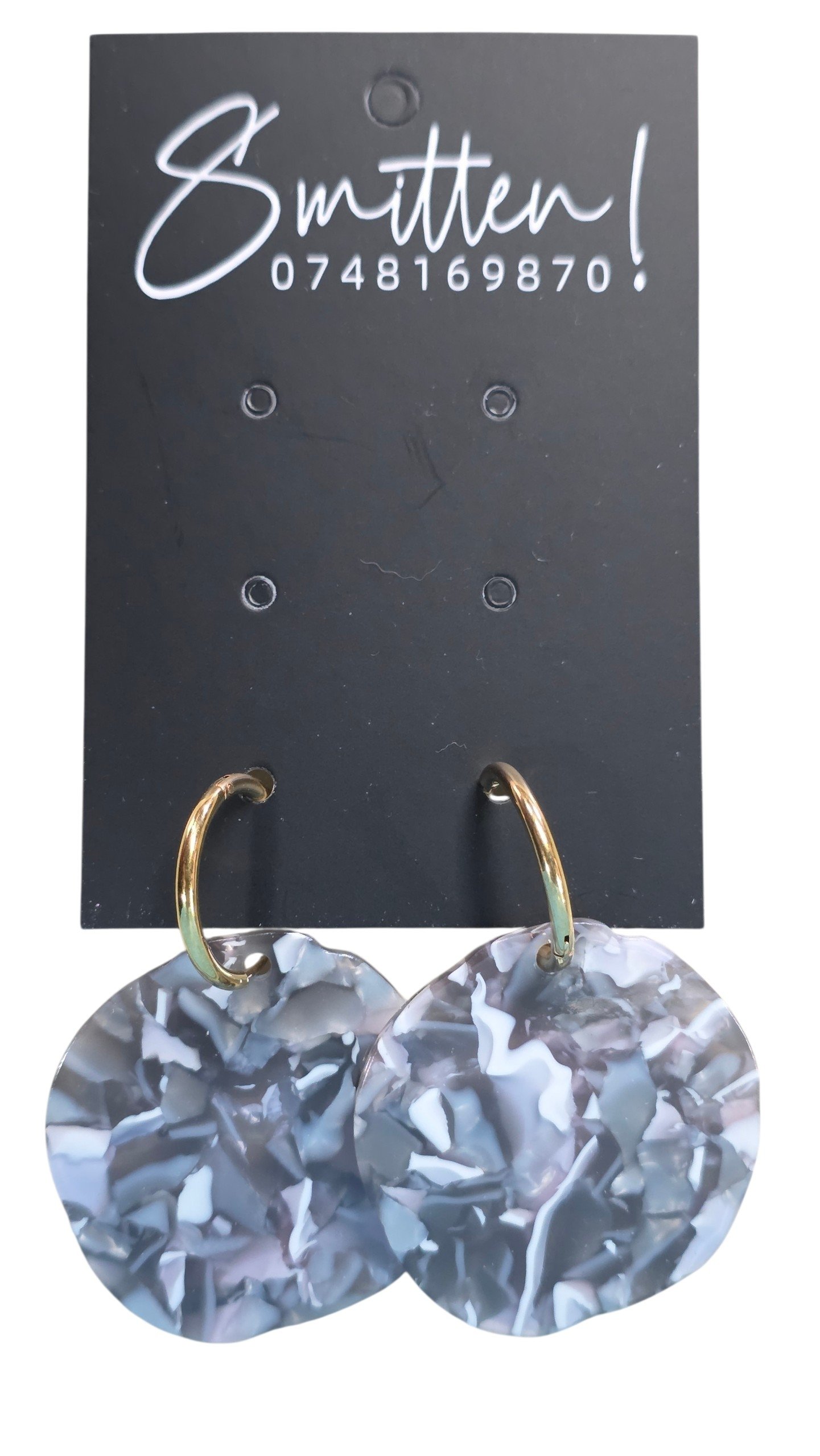 Molded Acrylic Disc Earings - Image 4