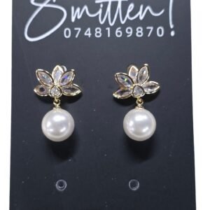 Gold-toned drop earrings