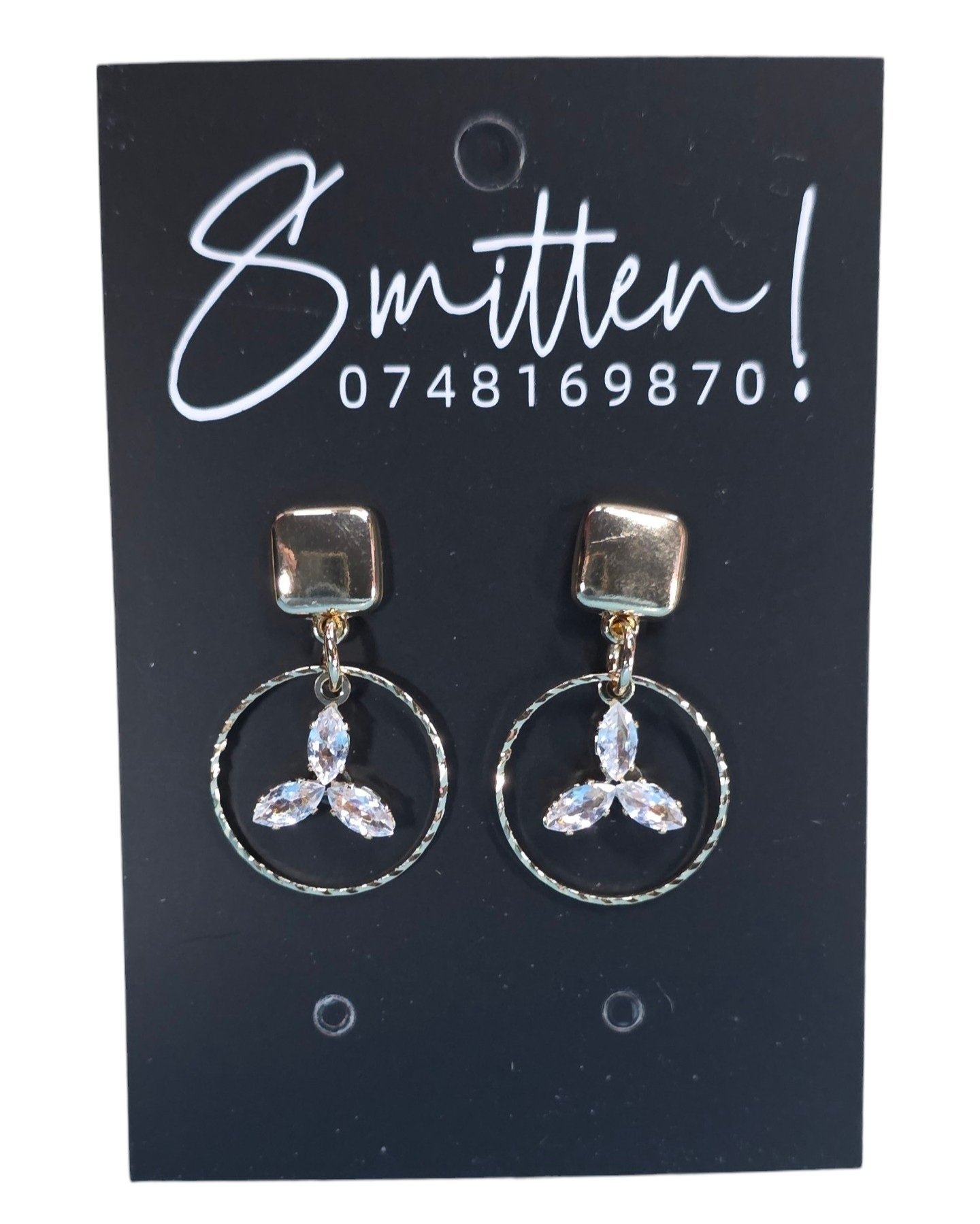 Gold-plated Geometric drop earrings - Image 4