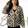 V-neck Leopard Print cardigan