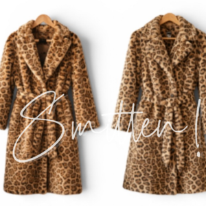 Alternative view of Leopard Print Faux Fur Coat - Camel