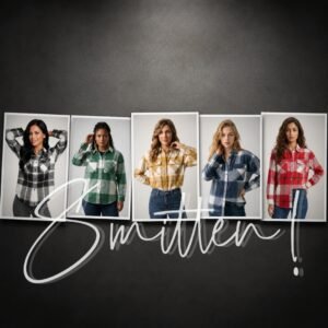 Alternative view of Classic Ladies Flannel Shirt / Blouse - BROWN