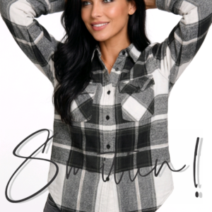 Classic Ladies Flannel Shirt / Blouse - BLACK