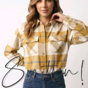 Classic Ladies Flannel Shirt / Blouse - BROWN
