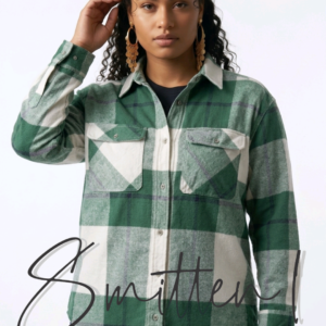 Classic Ladies Flannel Shirt / Blouse - GREEN