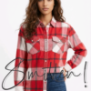 Classic Ladies Flannel Shirt / Blouse - RED