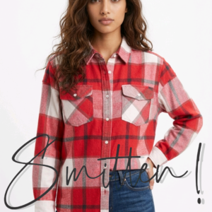 Classic Ladies Flannel Shirt / Blouse - RED