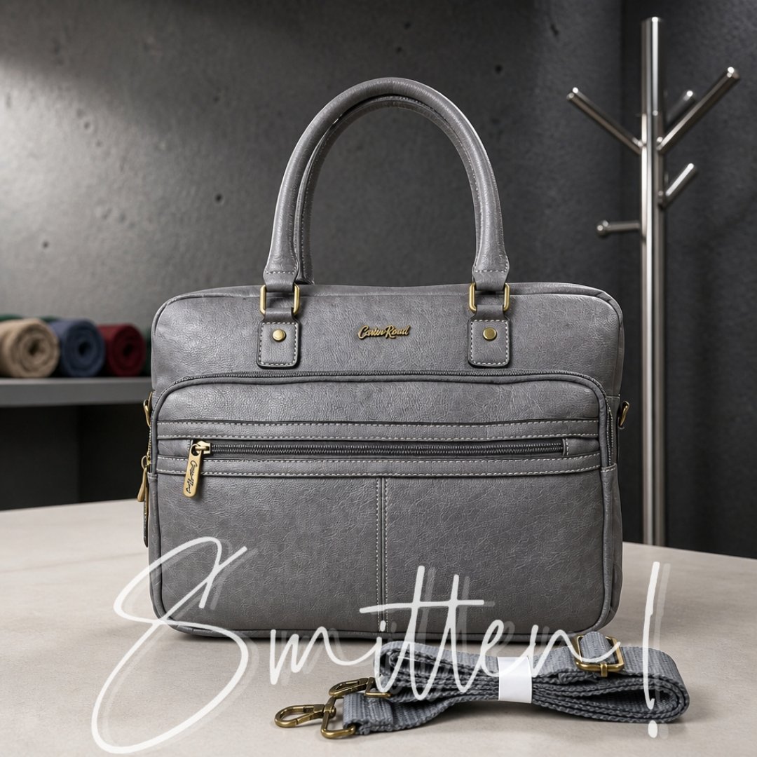 Cotton Road Leather-Look Laptop Bag - Image 4