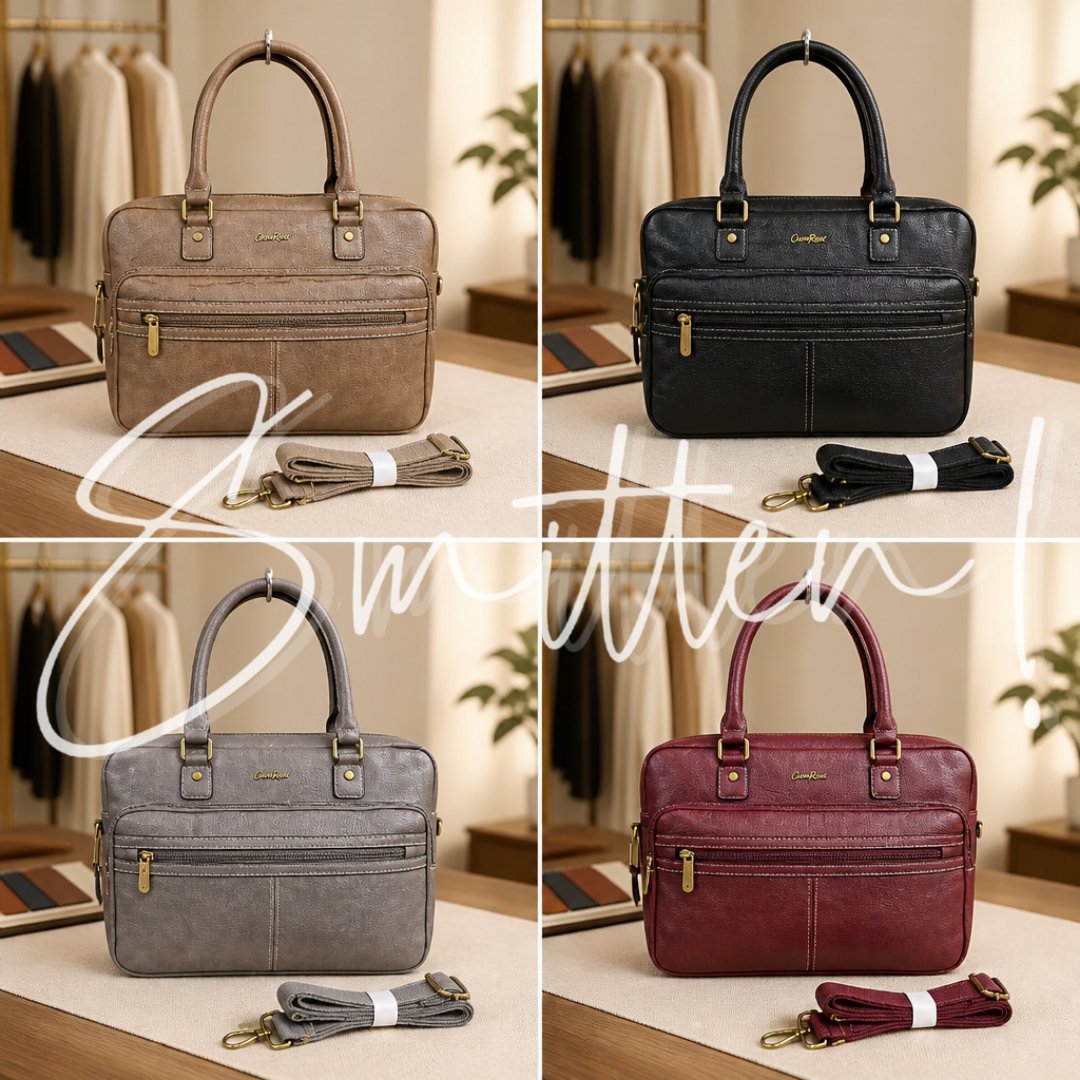 Cotton Road Leather-Look Laptop Bag