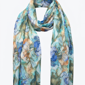 Alternative view of Patterned, Colorful Scarves