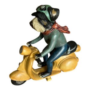 Schnauzer dog - Classic Yellow Scooter