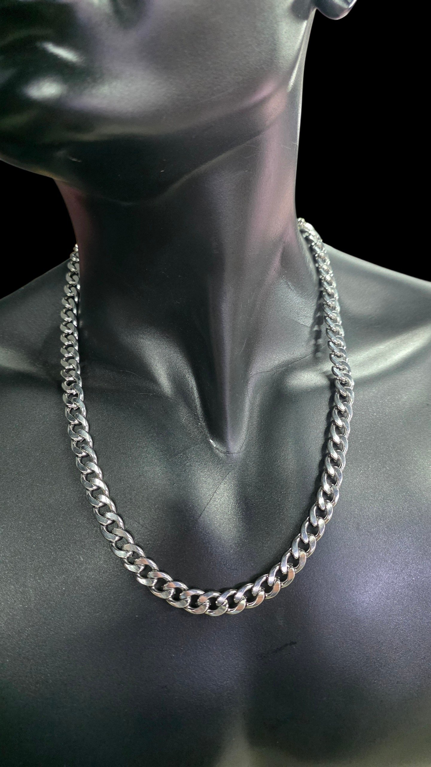 Stainless Steel Flat rolled Cuban link chain 10mm