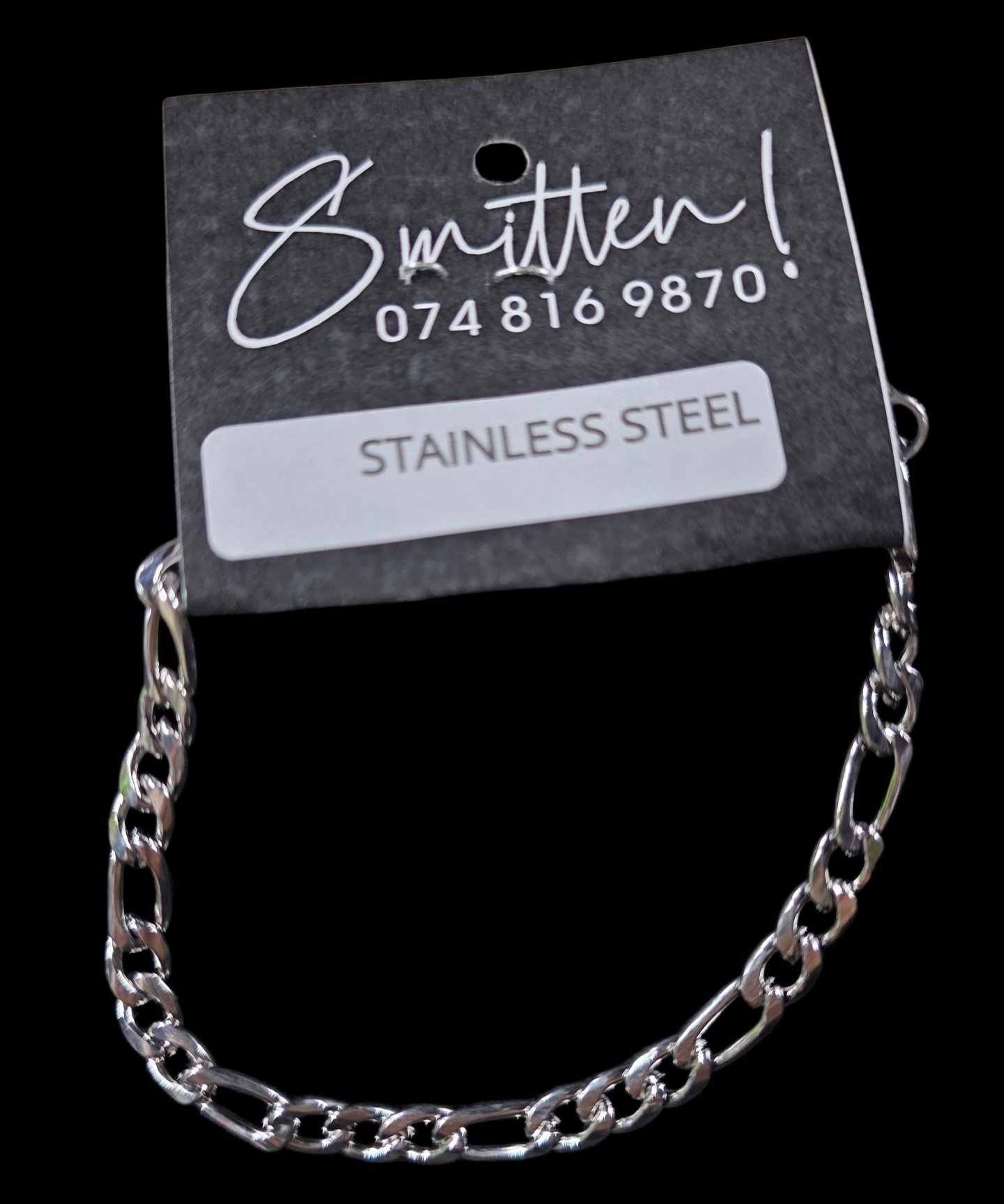 Stainless Steel Figaro link Bracelet 5mm