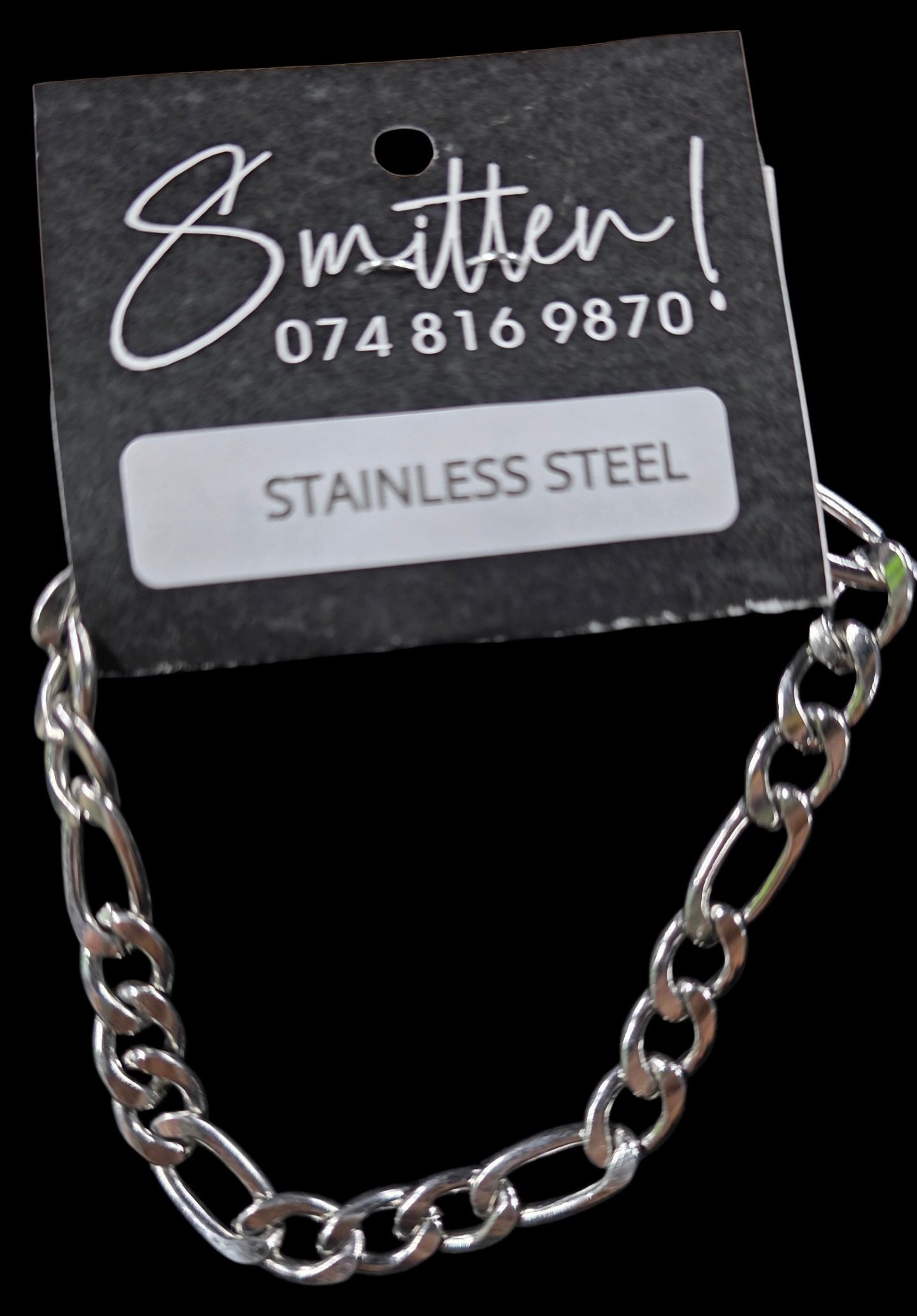 Stainless Steel Figaro link Bracelet 8mm