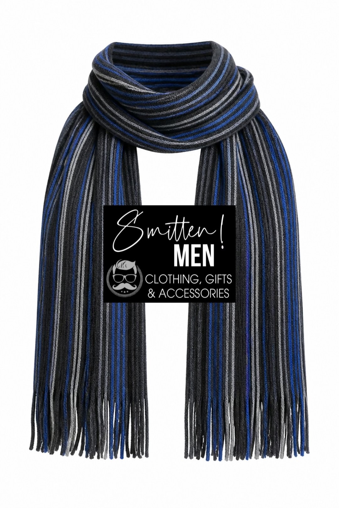 Multi-Stripe Men's Knit Scarf - Image 3
