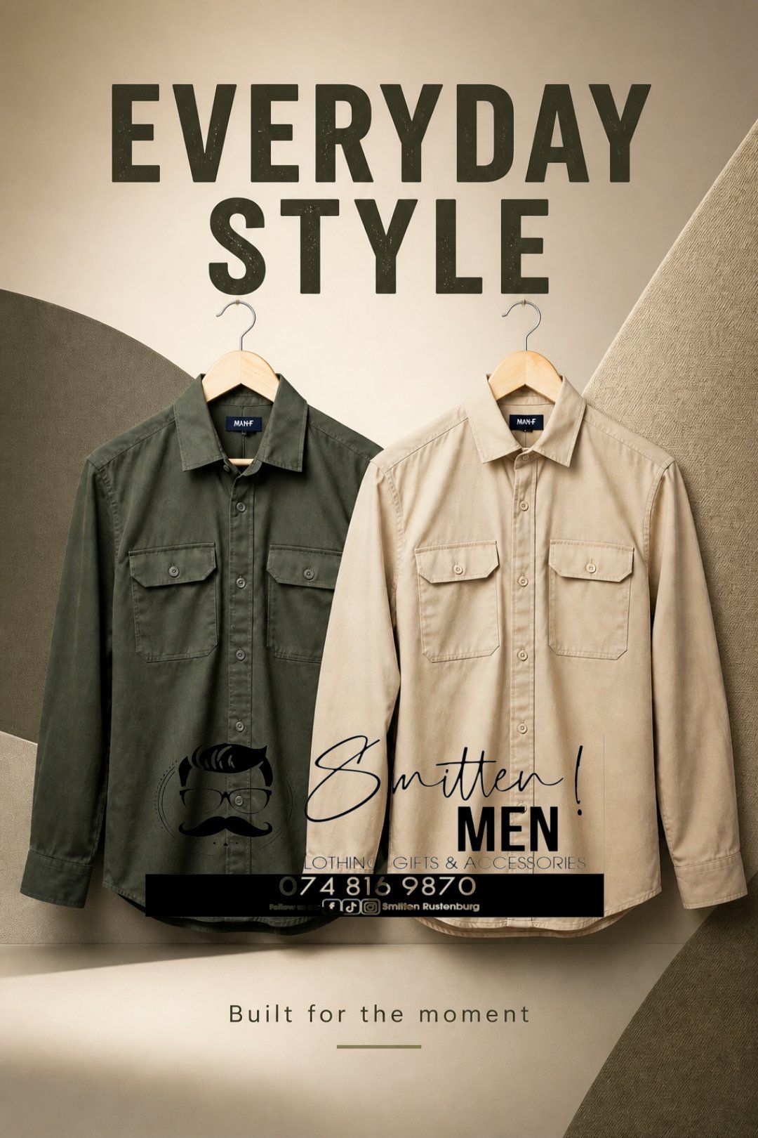 Men's Long-sleeve Bush Shirt GREEN - Image 2