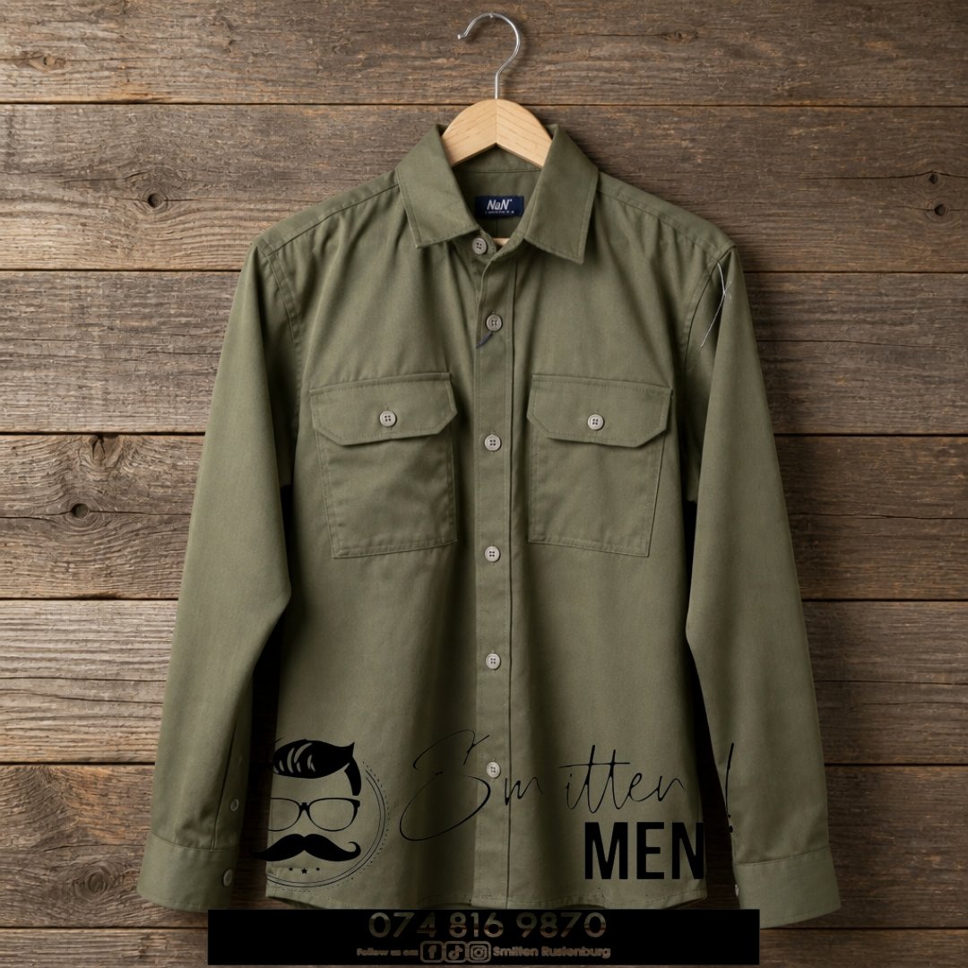 Men's Long-sleeve Bush Shirt GREEN