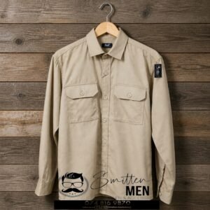 Men's Long-sleeve Bush Shirt BEIGE