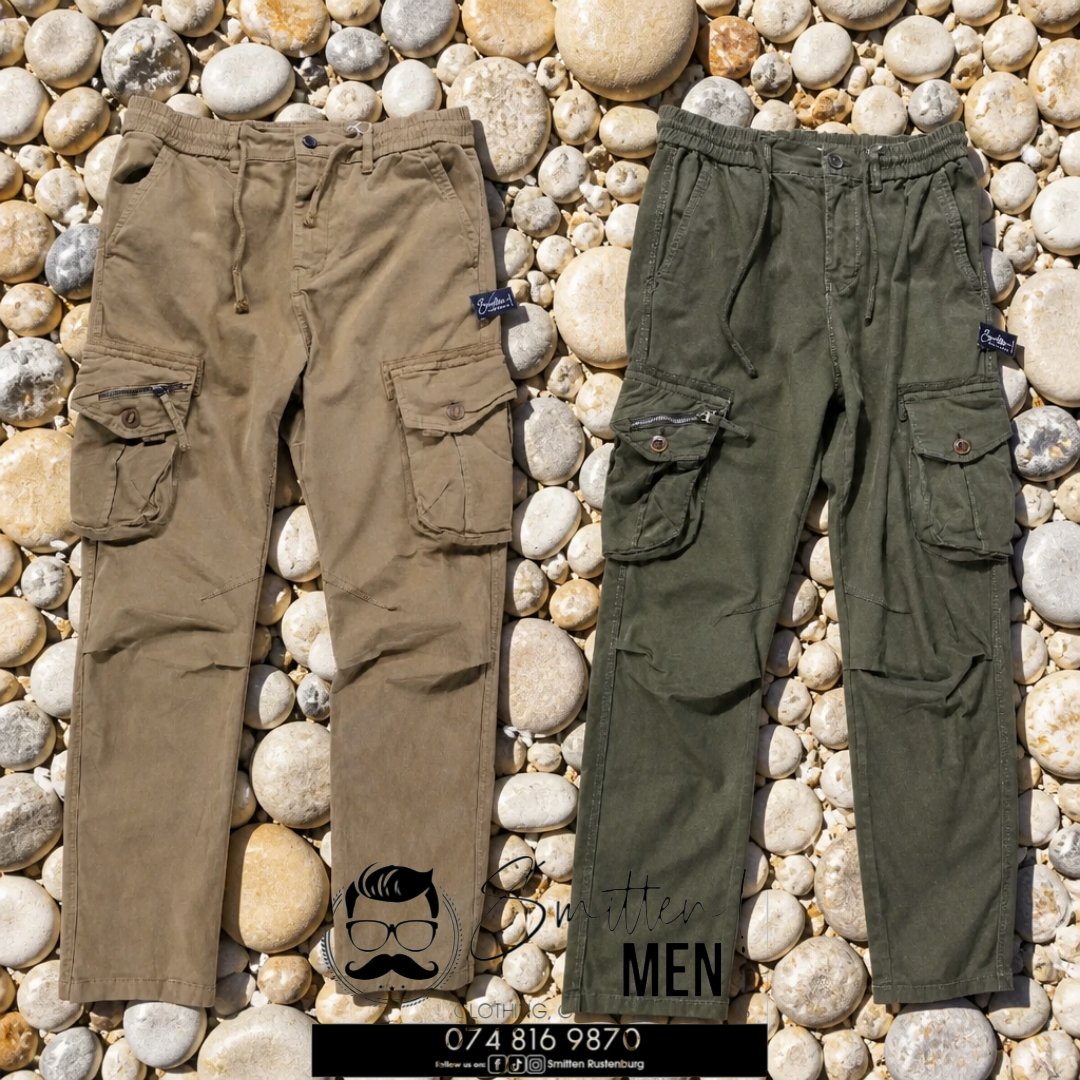 Slim-Fit Cargo Pants - Green - Image 3