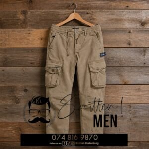Slim-Fit Cargo Pants - Beige