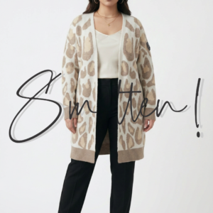 Khaki Leopard Print Cardigan
