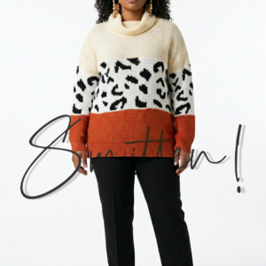 Color-block Sweater - Beige