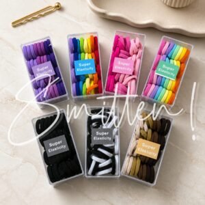 Seamless cotton hair ties
