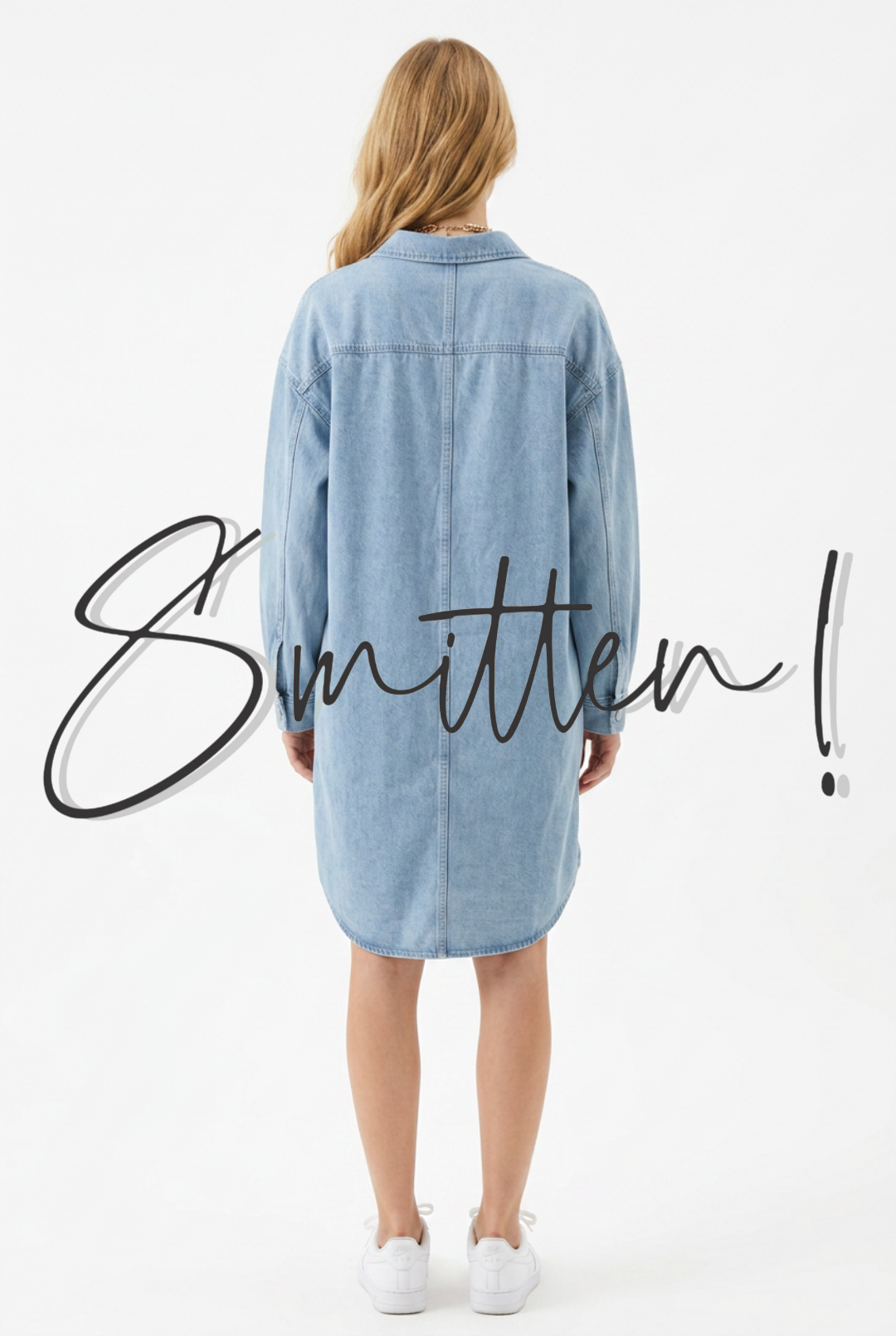 Light-wash Denim Shirt / Dress - Image 2