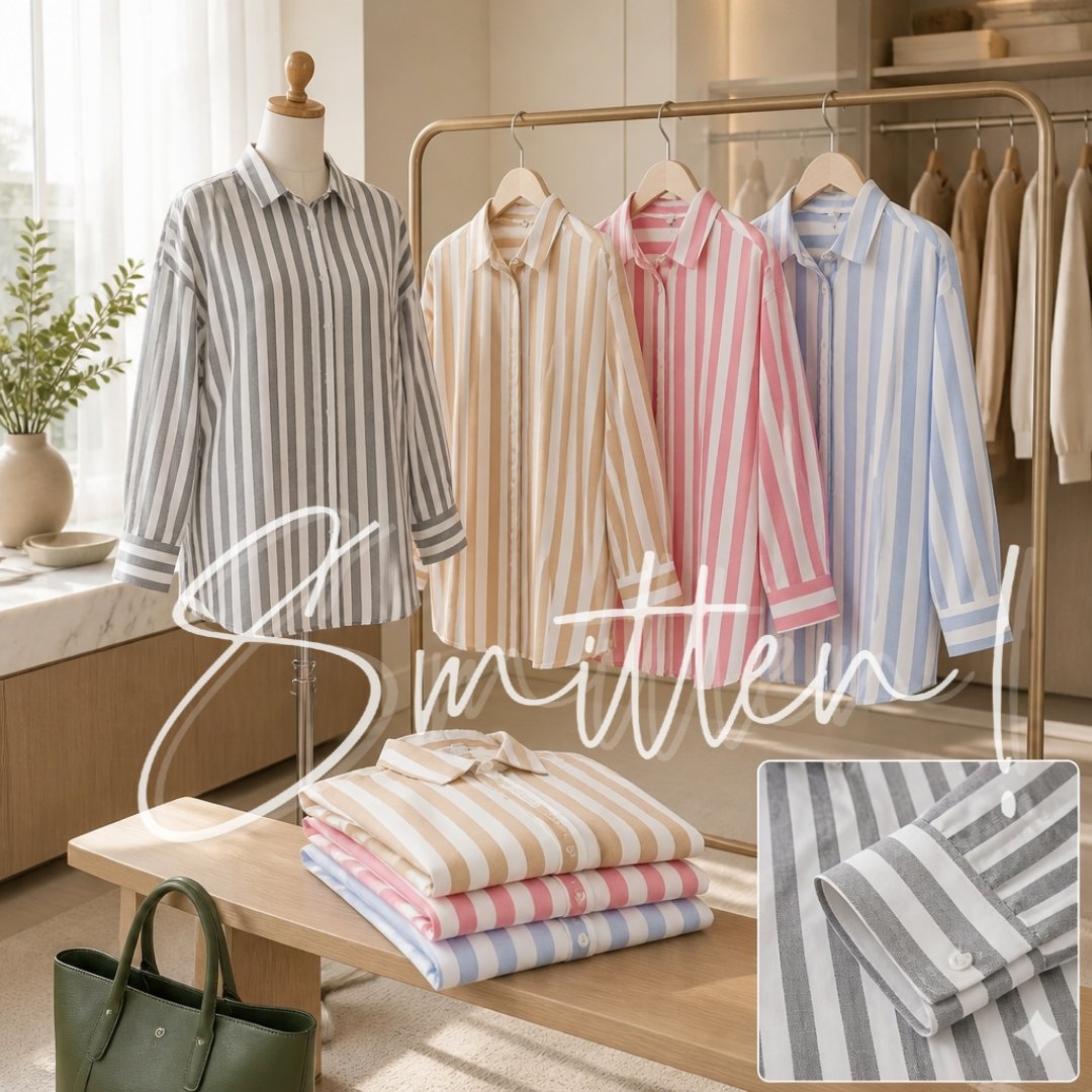 Striped Button-down Shirt Red - Image 3