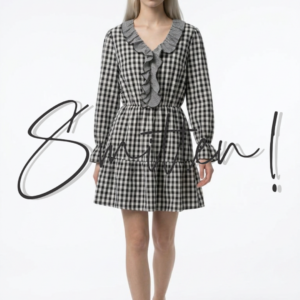 Long-sleeve mini dress - Black