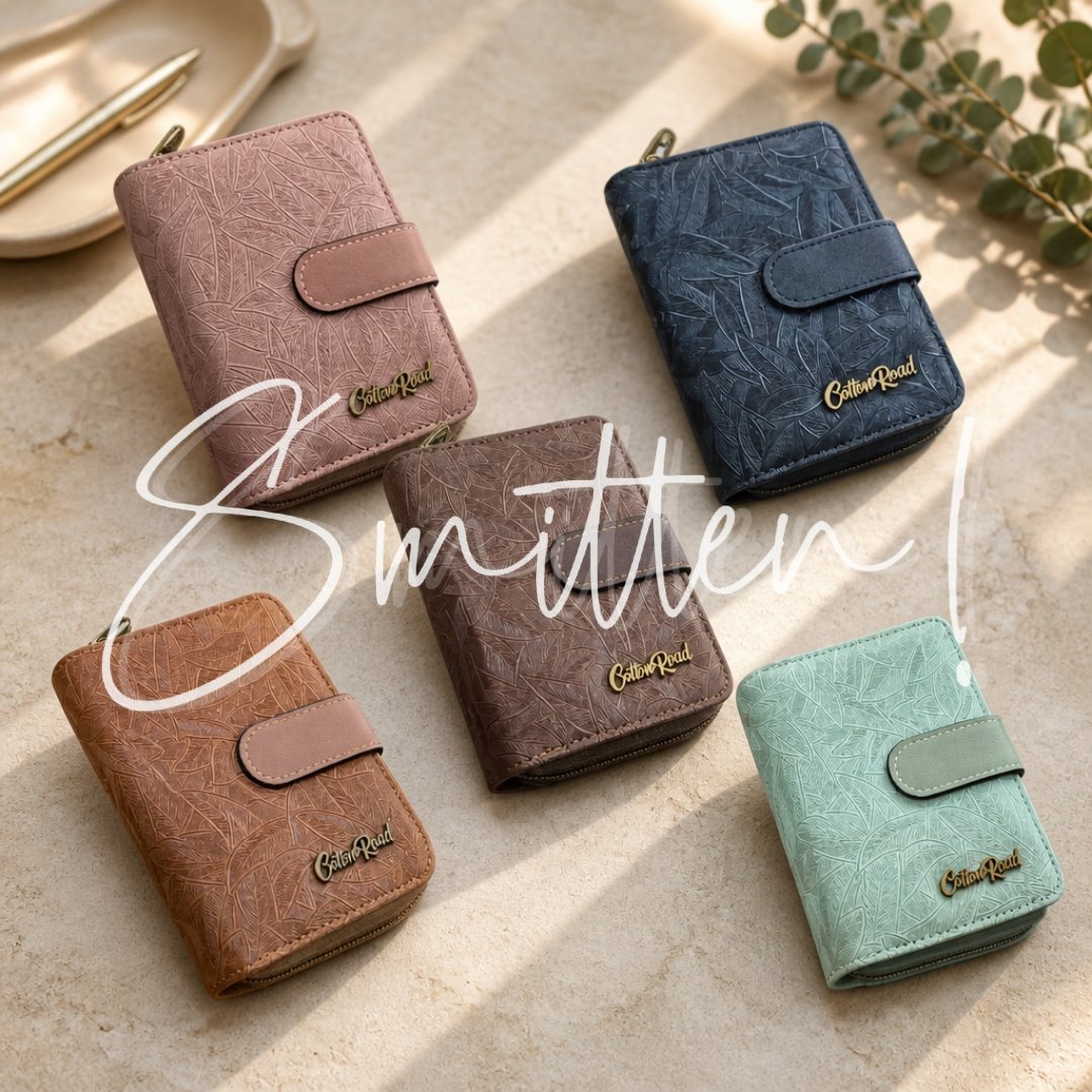 Cotton Road Leaf Print Short Wallet