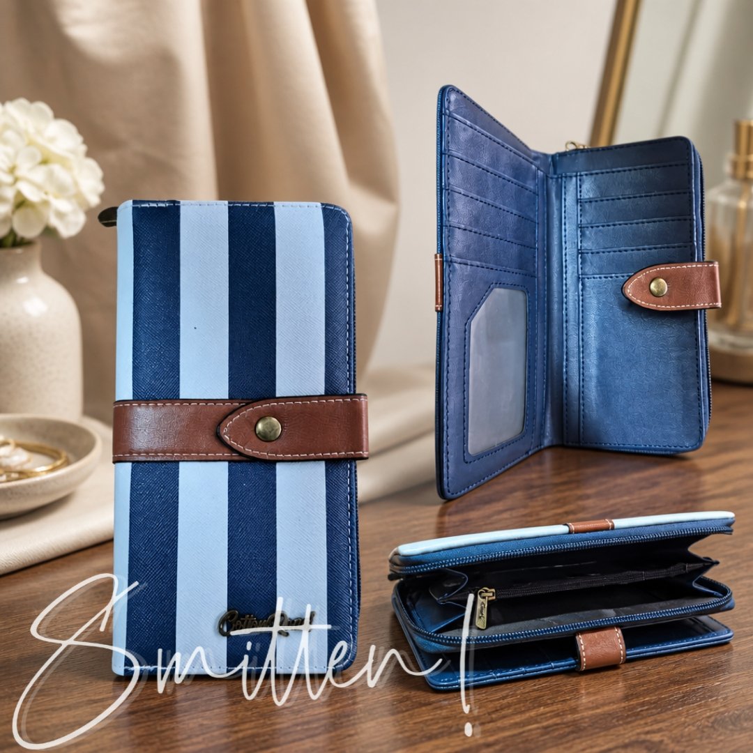Cotton Road Striped Purse - Large
