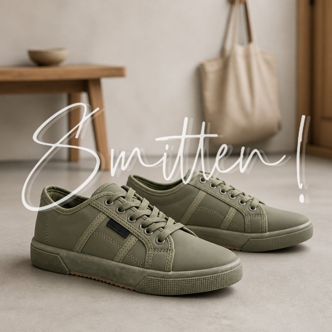 Low-top Sneakers Olive Green - Image 2