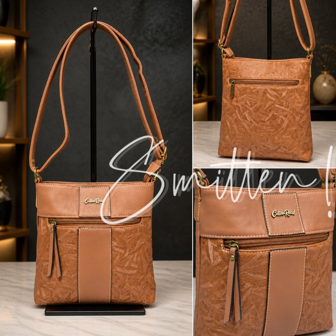 Cotton Road Embossed Leaf Sling Bag - Image 2