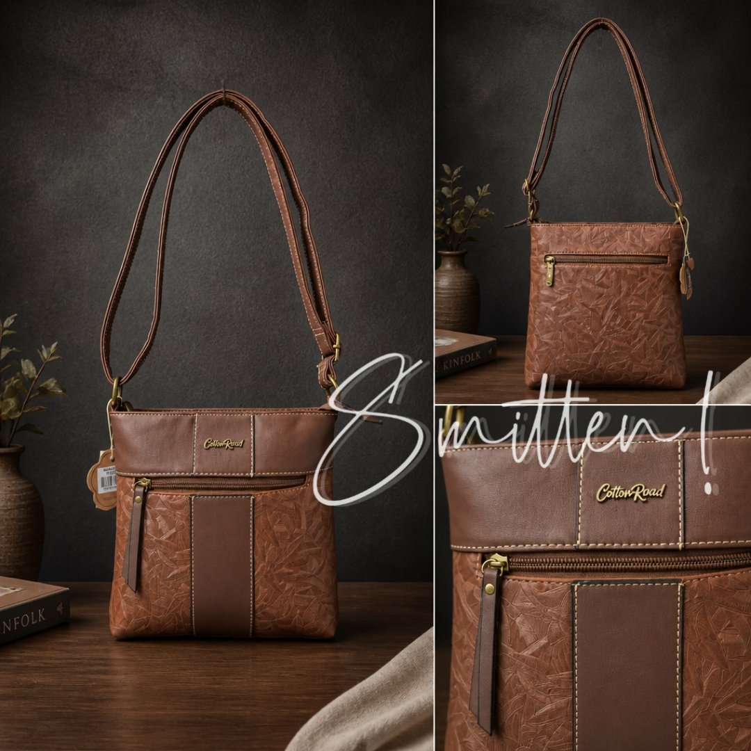 Cotton Road Embossed Leaf Sling Bag - Image 6