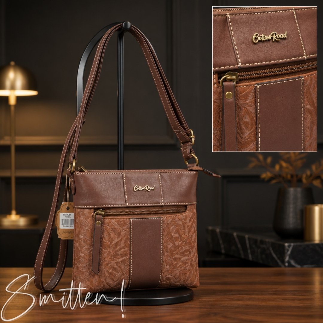Cotton Road Embossed Leaf Sling Bag - Image 7