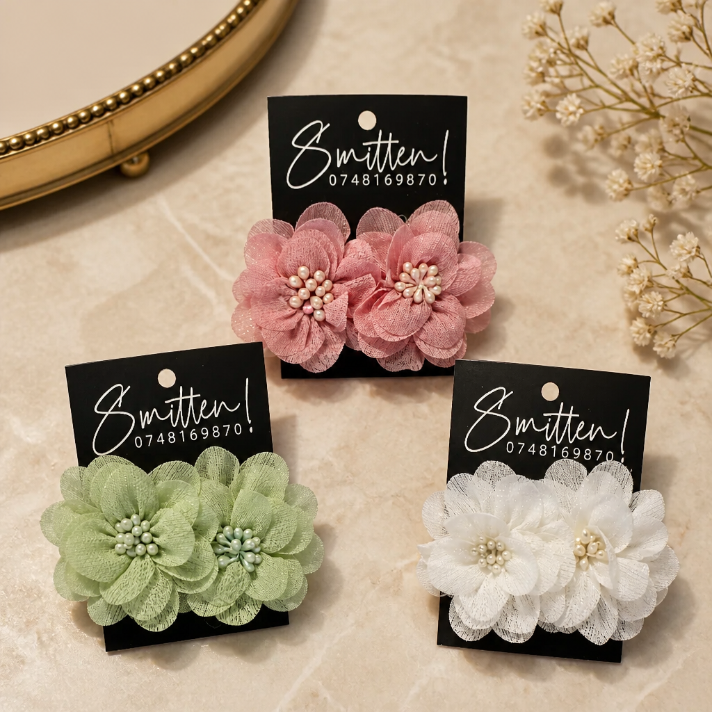 Statement Chiffon flower earrings