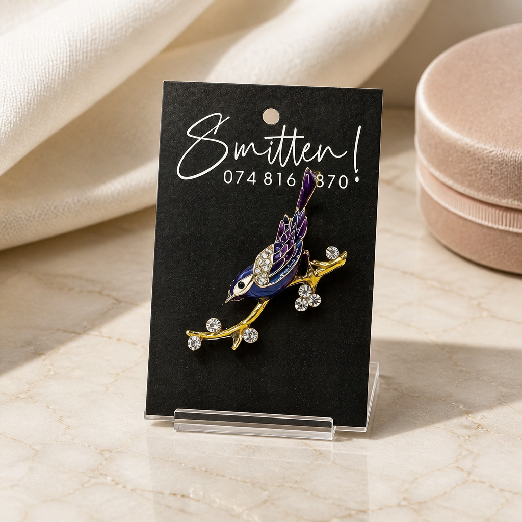 Songbird Brooch blue/purple