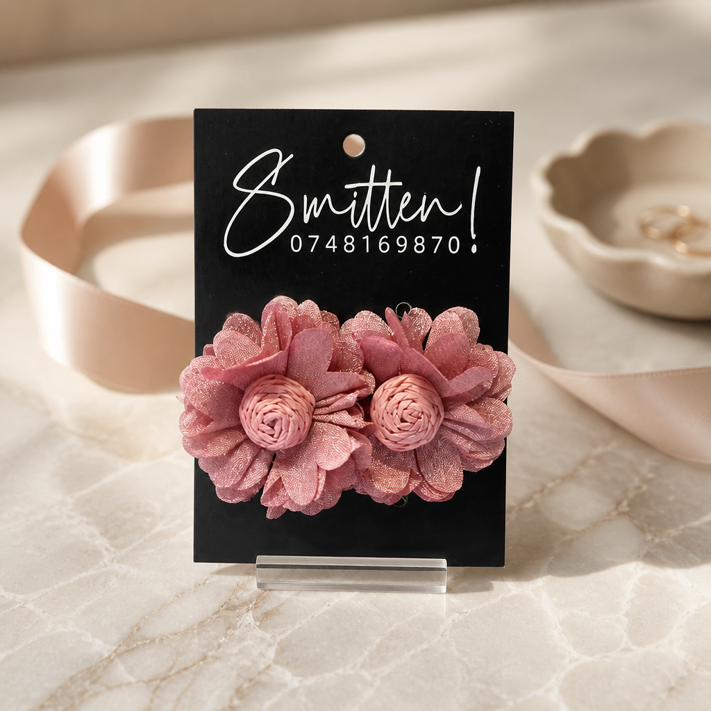 Handmade-style Floral Earrings - Image 2