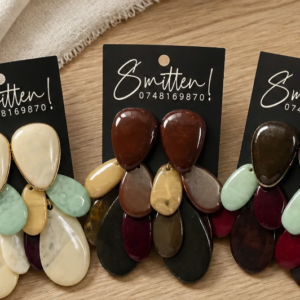 Resin Cluster drop Earrings