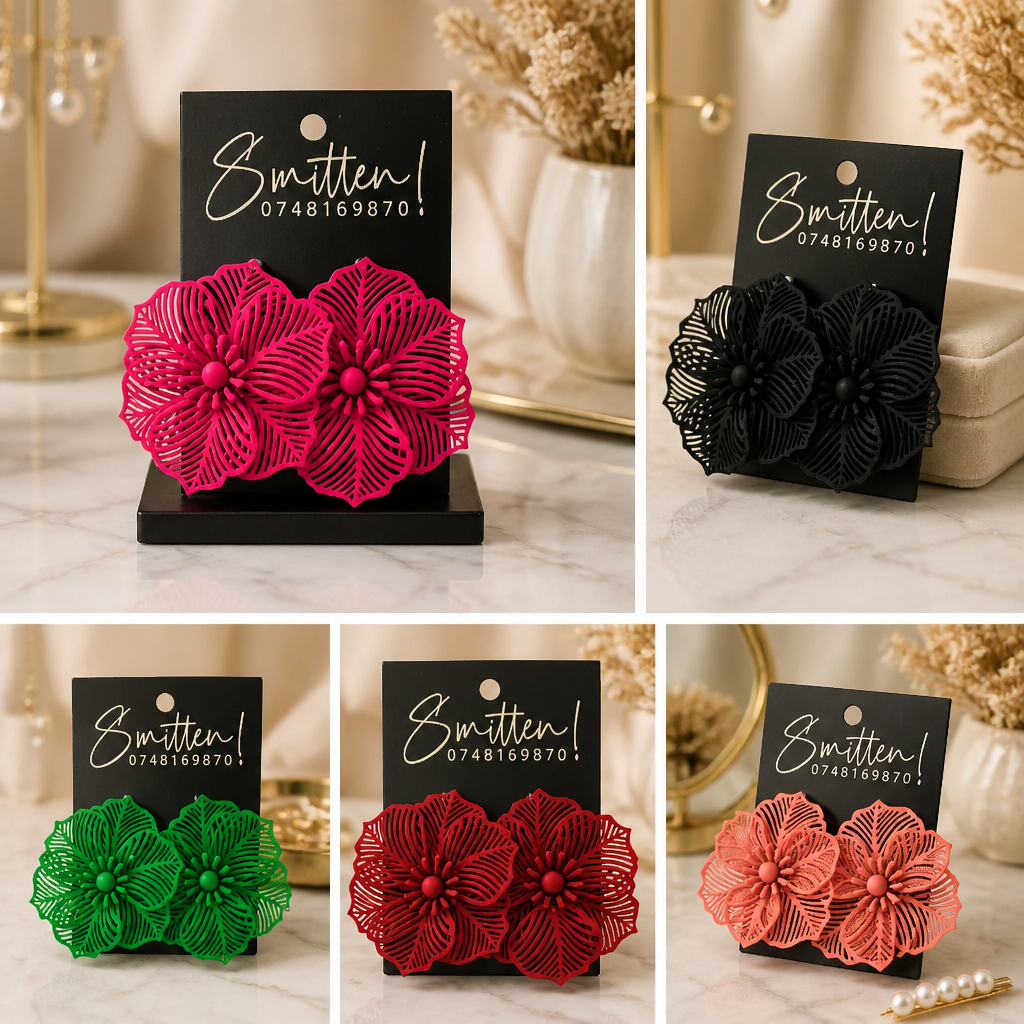 Floral hollow laser-cut Earrings