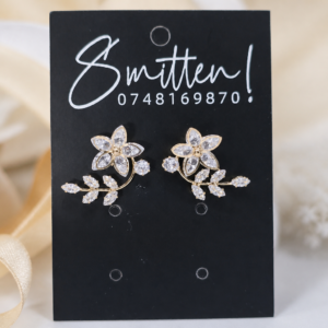 Floral Crawler Stud Earrings