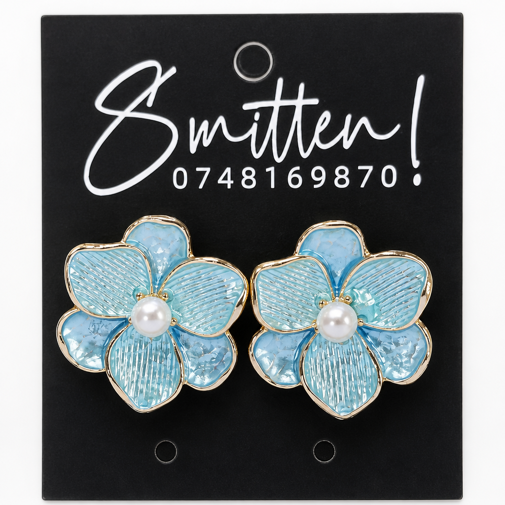 Acrylic Floral Earrings - Image 2