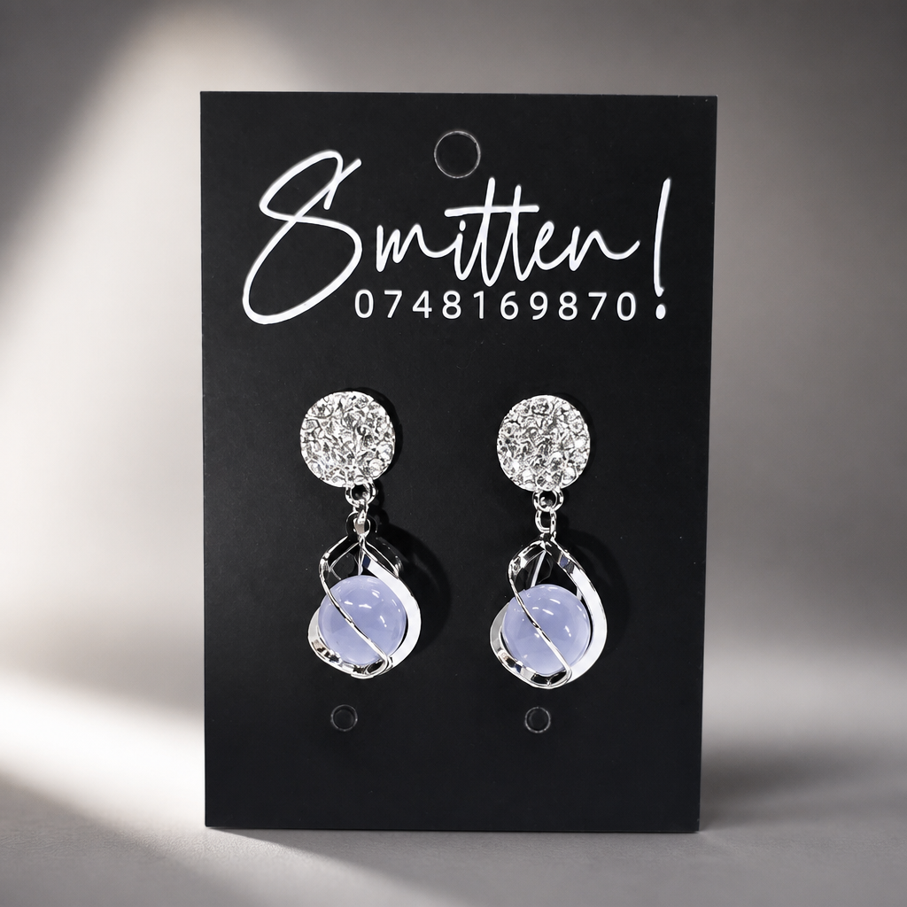 Hammered Silver Circular Studs