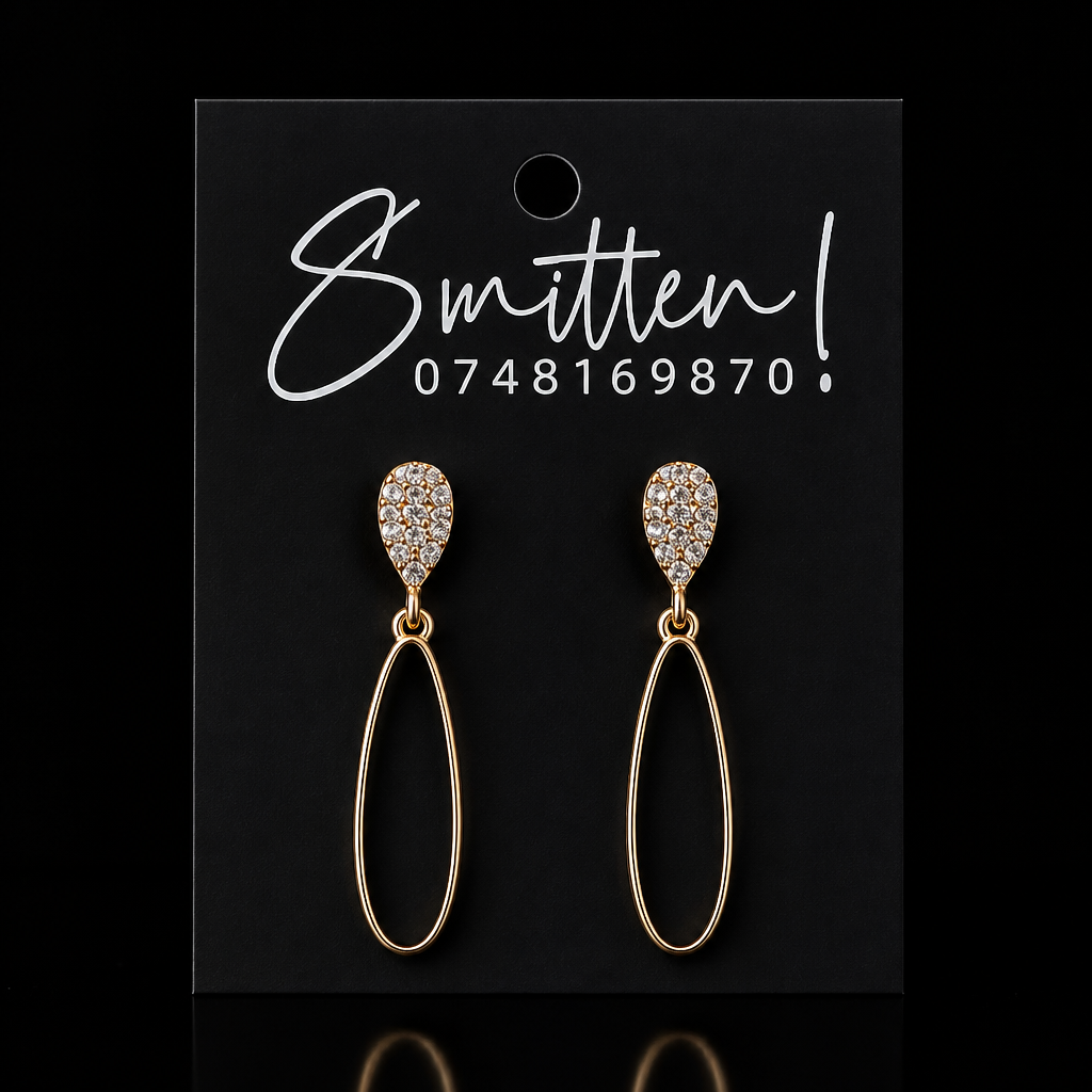 Elegant drop Earrings - Black