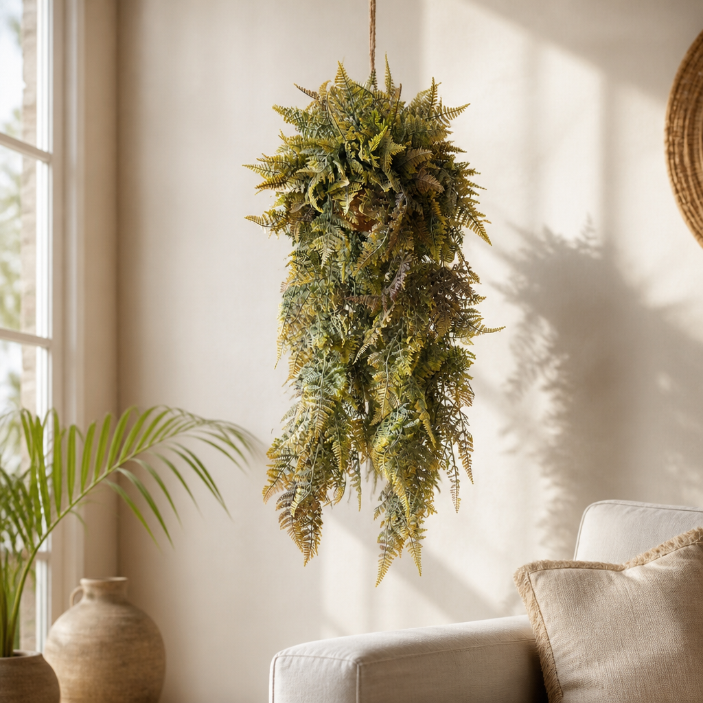 Rainforest Cascade Hanging Faux Plant Ball