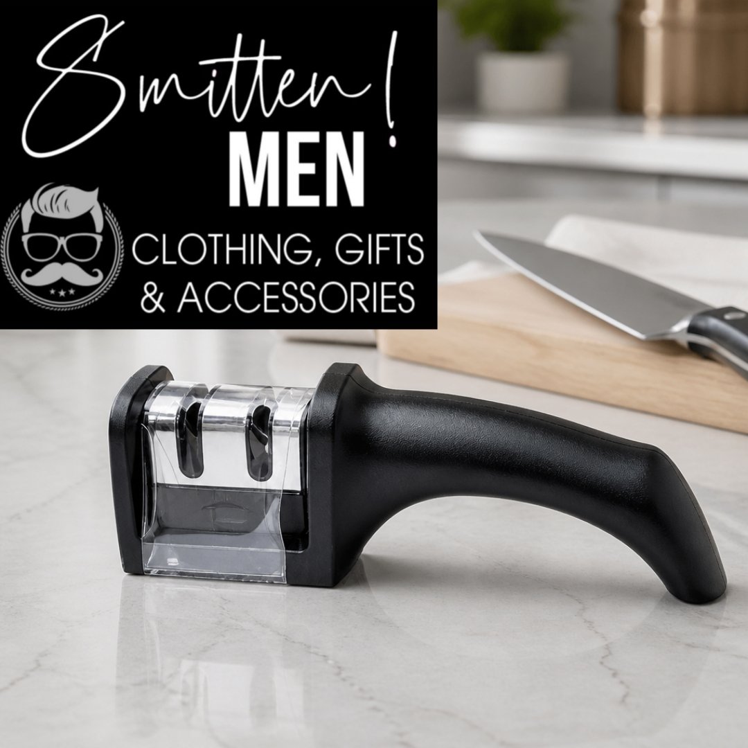 Manual pull-through knife sharpener