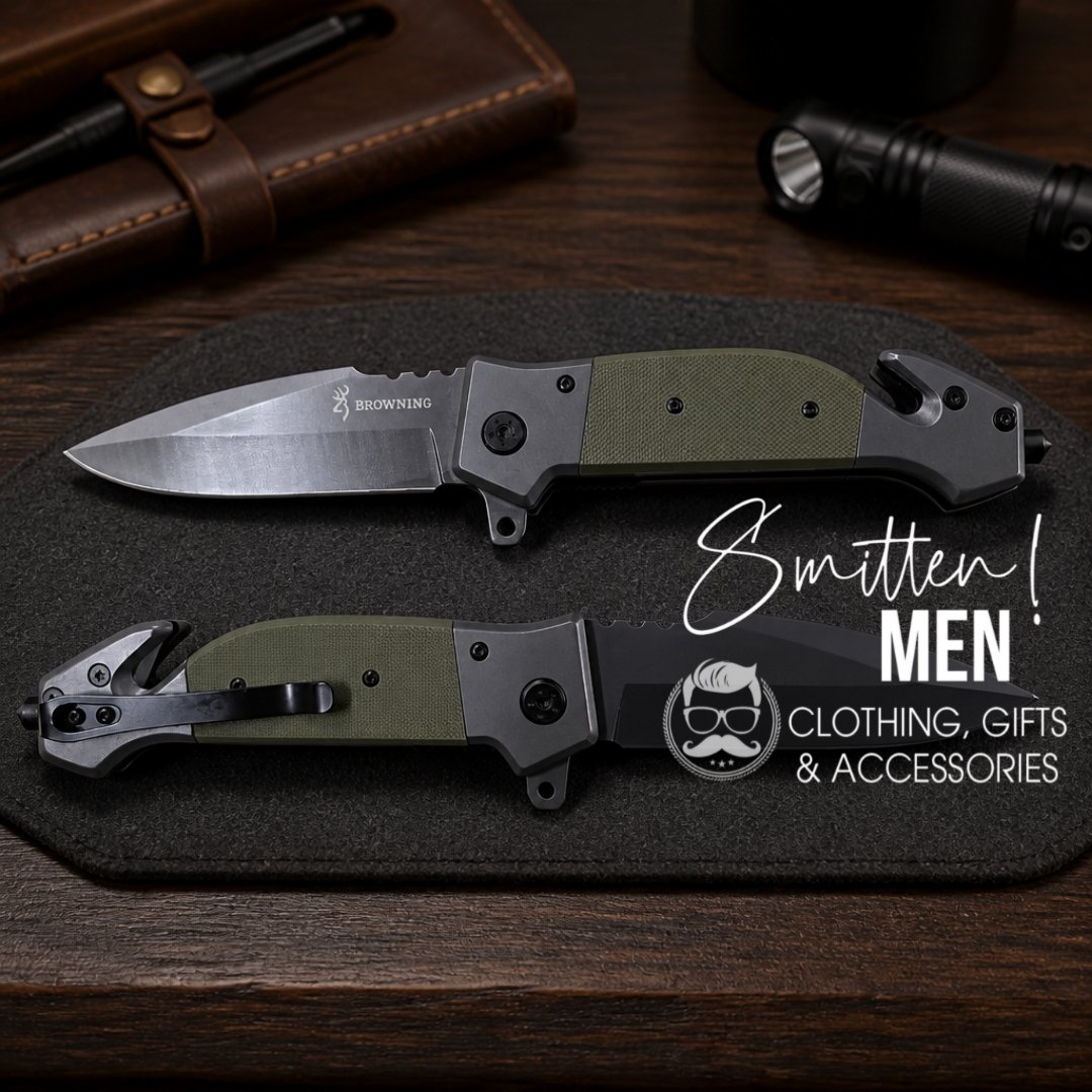 Browning Tactical Rescue Folding Knife - Green